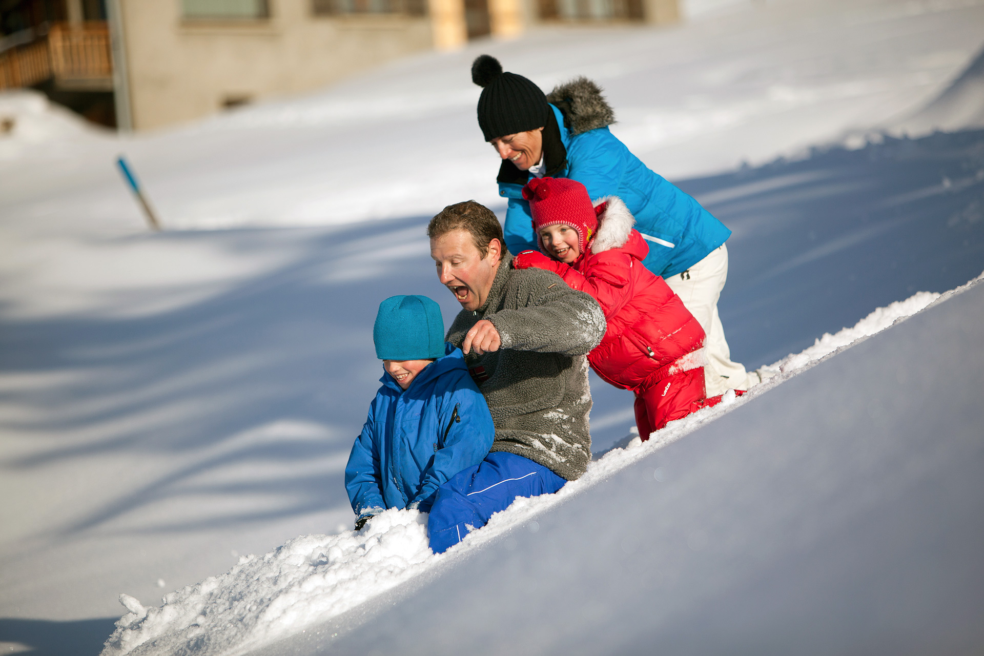 Skier en famille